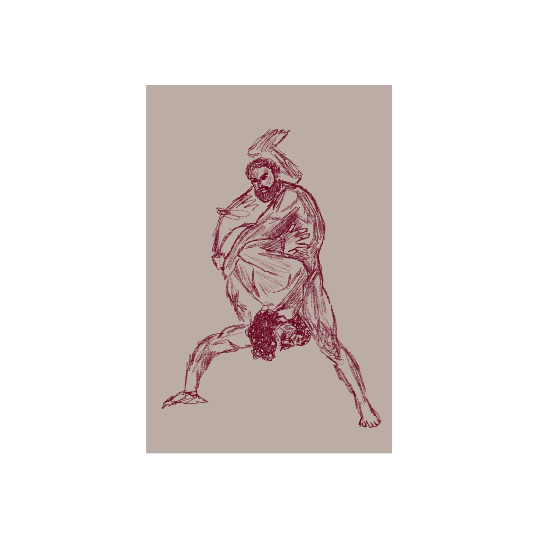 wrestling sketch