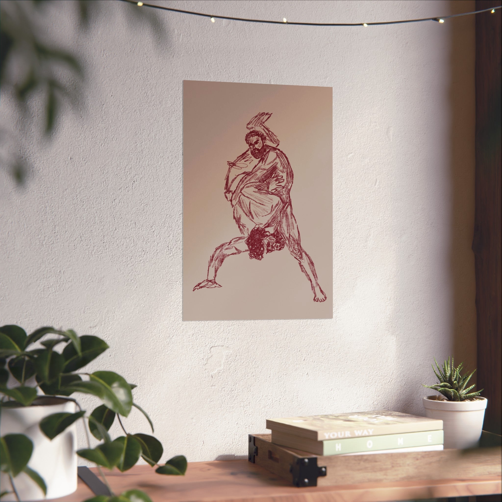 wrestling sketch